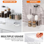 Acrylic Cabinet Organizer, Shelf Organizer, Set of 2 Spice Organization for Cabinet, Spice Rack, Stackable Kitchen Countertop Organizer | Cupboard, Pantry Shelves, and Storage Space Saver - size: 2 PCS