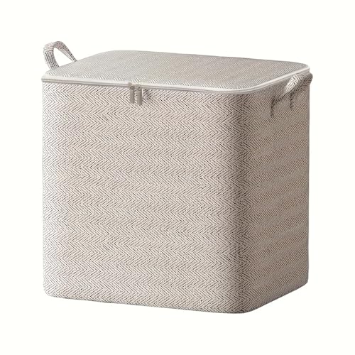 Extra Large Blanket Storage Containers, 220L Breathable Clothes Bedding Pillow Sheet Storage Bags with Zipper, Non-Woven Moving Quilt Large Capacity Storage Bins