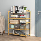 UDEAR Bamboo Shoe Rack 5-Tier Shoe Storage Organizer Entryway Shoe Shelf - size: 5-Tier