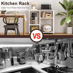 soges Kitchen Standing Baker's Rack, Utility Microwave Oven Stand, Multi-Layers Kitchen Storage Cart Workstation Shelf, Coffee Cart, White - color: White