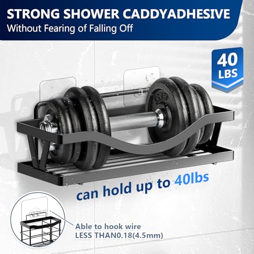 Shower Caddy Adhesive Single Hooks for Replacement, Shower Holder Organizer Self Adhesive Wall Hooks for Bathroom Corner Shelf Basket Soap Dish (Transparent-14Pack 1 Hooks) - color: Transparent-14Pack 1 Hooks
