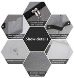 AMJ Large Sturdy Underbed Storage Box with Zip Lid, Rigid Sturdy Plastic Board inside, Handles on all sides, Dark Gray - color: Dark Gray, size: 35.5 x 16.5 x 7“