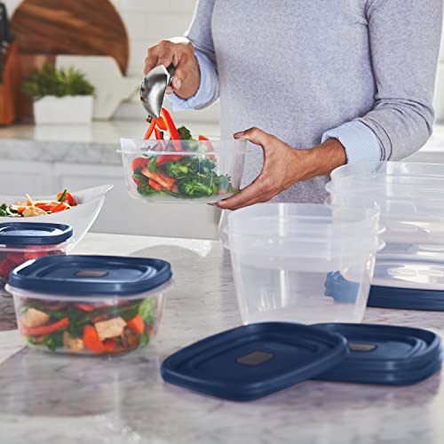 Rubbermaid EasyFindLids Food Storage Containers in Special-Edition Insignia Blue, 42 Piece - color: Blue, size: Assorted Sizes (42-Piece)