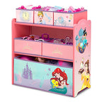 Delta Children Design & Store 6 Bin Toy Storage Organizer, Disney Princess - color: Disney Princess