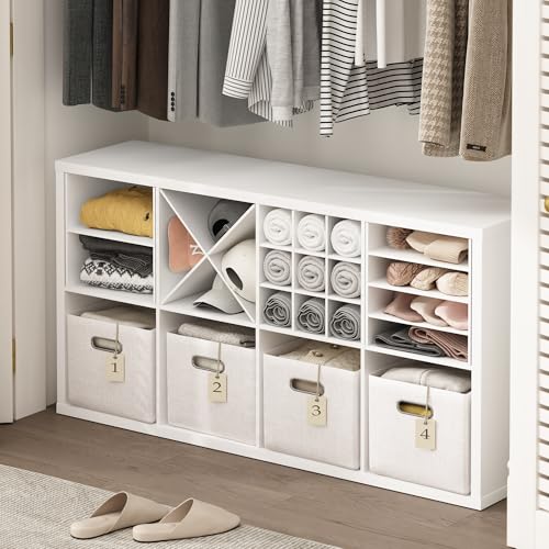 Furinno Cubicle Cube Insert, X-Shelf Cube Organizer, Fits into Furinno Extra Thick Cubes, for Organizers and Storage, White (Does not fit IKEA Kallax Shelving) - color: White, size: X-Shelf Insert