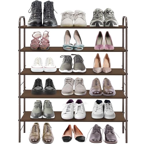 Simple Houseware 5-Tier Shoe Rack Storage Organizer, Bronze - color: Bronze, size: 5-Tier