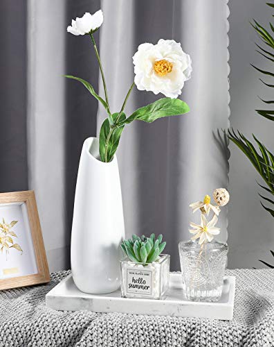 Luxspire Bathroom Vanity Tray, Resin Dresser Jewelry Ring Dish Tank Storage Kitchen Sink Countertop Organizer Plate Holder for Perfume Candles Soap Towel Plant Bathroom Accessories, M, Gravel White - color: Gravel White, style: M