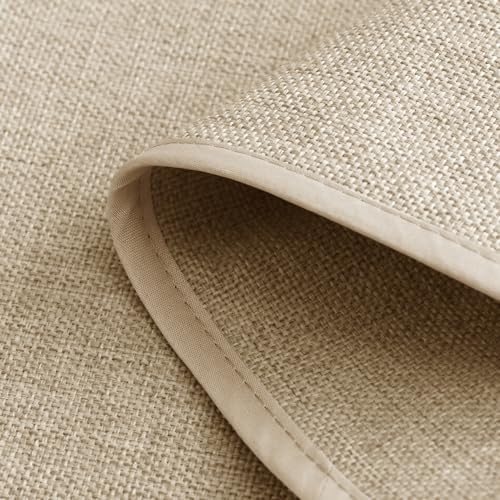 Joywell Beige Remote Control Holder Recliner Armchair Caddy Couch Caddy Sofa Armrest Organizer Linen Fabric Tan Taupe Sofa Arm Chair Caddie with 6 Pocket Storage for Magazine, Tablet, Phone, iPad - color: Beige, size: 19'' x 35''