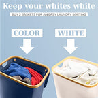 LONBET Laundry Basket with Lid, Made from Breathable Fabric | Aesthetic Clothes Hampers for Laundry with Side Handles & Sturdy Bamboo Frame (26 Gallons - Single, Blue) - color: Blue, style: 26 Gallons - Single
