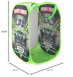 Jay Franco Monster Jam Grave Digger Pop Up Hamper - Mesh Laundry Basket/Bag with Durable Handles - color: Monster Jam - Grave Digger