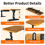 Wooden Monitor Stand Riser for Desk,Adjustable Height Monitor Shelf Riser with Phone Holder,Desk Storage Organizer Accessories,Wood Computer Screen Stands for Office,Home,Laptop,Printer,TV