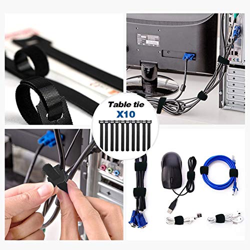 [Set of Three] Cable Management Boxes Organizer, Large Storage Wires Keeper Holder for Desk, TV, Computer, USB Hub, System to Cover and Hide & Power Strips & Cords (Ice White) - color: White