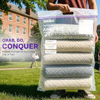 20 Gallon Heavy Duty Jumbo Storage Bags with Handle – 24" x 34" Resealable Zipper Top, Oversized Storage Solution for Clothes, Food, Pillow, Bedding, Household, BPA-Free, Pack of 5, 6 Mil Thick - size: 24x34 6mil Pack5