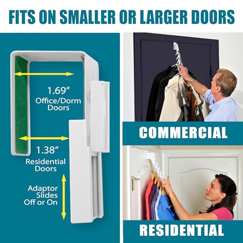 Wonder Hanger Over The Door 3-Pack Organizer for Clothes Hangers, Space-Saving Cascading Hanger Hooks, White - size: 3-Pack