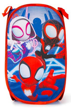 Jay Franco Marvel Spidey & His Amazing Friends Pop Up Hamper - Ghost Spider and Miles Morales Mesh Laundry Basket/Bag with Durable Handles - Storage for Clothes and Toys - color: Multi - Spidey and Friends