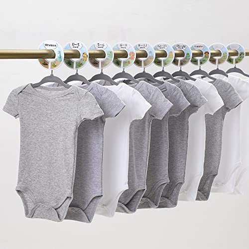 Baby Closet Dividers - Set of 10 from Newborn to Toddler and 2 Blanks with Colored Box - Dinosaur Designs Nursery Closet Size Dividers - [Dinosaur] - color: Dinosaur