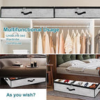 Under Bed Shoe Storage Organizer for Closet 2 Pack- Fits 24 Pairs Underbed Shoes Container Boxes Light Grey - color: Light Grey-24pairs, style: Regular Handle