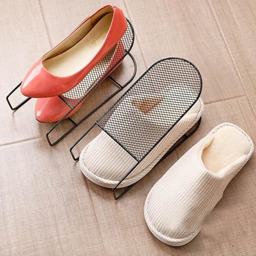 20Pack Shoe Slots Organizer Metal Shoe Stacker Shoe Storage Organizers for Closet Space Saver 50% Shoe Rack Holder for a Pair of Shoes (White) - color: White, size: 20PACK