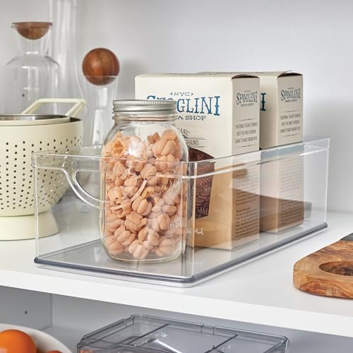 iDesign Stackable Clear Plastic Extra Long Storage Bin, Organizer for Kitchen Cabinet or Pantry - style: Pack of 1