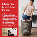 Laundry Trolley 360 - color: Brown, size: Swivel Wheels