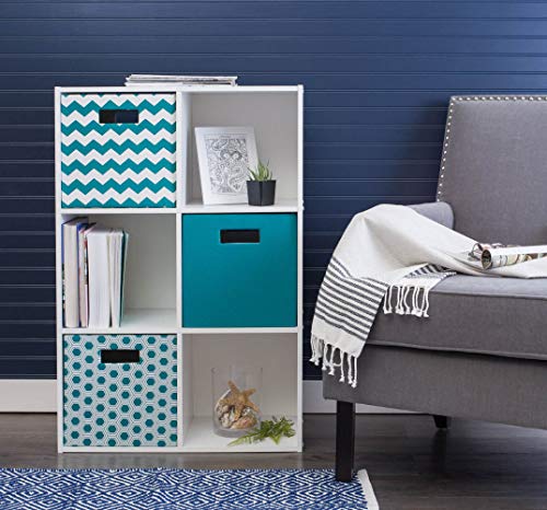 DII Poly-Cube Storage Collection Hard Sided, Collapsible Solid, Small, Teal - color: Teal, size: Small Square, 11x11x11"