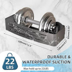 Onemake Suction Cup Shower Caddy, No Drilling Bathroom Organizer Shelf, Strong Vacuum Suction Holds Up to 22 lbs, Removable Shower Shelf for Tile Glass, Kitchen & Bathroom Storage Basket - style: 1 Tier-Gray Square Caddy