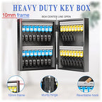 32 Key Lock Box, Key Cabinet Organizer, Key Safe Security Storage Lockbox Holder for Valets, Hotels, Car and House Keys, Key Keeper Box – Black - size: 32 Key Plus(Basic)