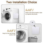 Picowe Magnetic Laundry Storage, 2 Pack Lint Holder Bin for Laundry Room, Space-Saving Trash Container Hanging on Dryer, Washer or Wall Mount Trash Bin (Gray White) - size: L+ M - White