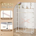 WLIVE Fabric Dresser for Bedroom with Open Shelves, Tall Dresser with 8 Drawers, Storage Tower with Fabric Bins, Chest of Drawers for Closet, Living Room, Hallway, Light Gray - color: Light Grey, style: Raised Shelves