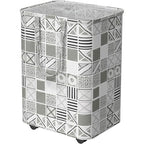 Simple Houseware Large 82L Laundry Basket with Wheels, Collapsible Waterproof Hamper with Handles and Mesh Cover, Geometric Gray - color: Gray