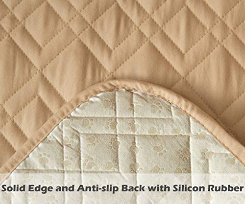 Ameritex Waterproof Nonslip Recliner Cover Stay in Place, Dog Chair Cover Furniture Protector, Ideal Recliner Slipcovers for Pets and Kids (Sand, 23") - color: Sand, size: 23"