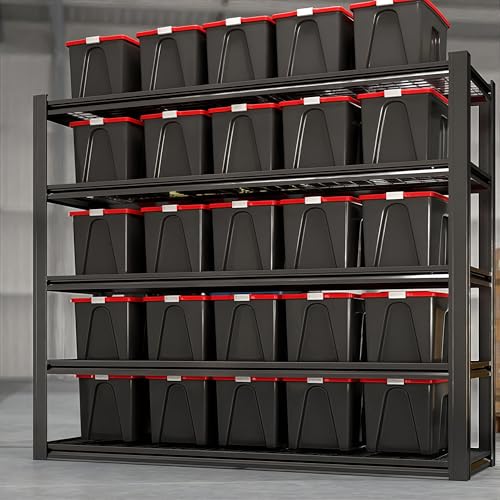 62" W x 24" D x 84" H Garage Shelving Heavy Duty Metal Shelving 3500LBS Storage Shelves Adjustable Metal Shelves for Storage Industrial Garage Shelves for Warehouse Basement - size: 5T 84*62*24