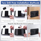 Gun Safe Door Organizer with Strong Adhesive Hook &Loop and Magnet Tape Two Way Mount, Elastic Gun Safe Pistol &Mag Holder for Most Pistols, for Indoor Storage - size: 2 Pack, style: 2 pouch 1 holster