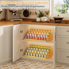 Expandable Bamboo Can Storage Rack, 4 Tier Adjustable Can Organizer for Pantry Holds Up to 32 Cans, Soda Can Dispenser, Canned Food Storage Display Shelf for Cabinet & Countertop (Patent Pending) - size: Standard