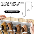 Simple Houseware 40 Large Clear Pockets Over The Door Hanging Shoe Organizer, Gray (75.4'' x 27.25'')