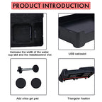 YONGAIJIA YONGJIA Foldable Bedside Shelf, bunk Bed Tray for top bunk, College, Dorm, Bedroom, Kids bunk Bed, Foldable nightstand for Book, iPhone, Kindle, Water Cup (Black)