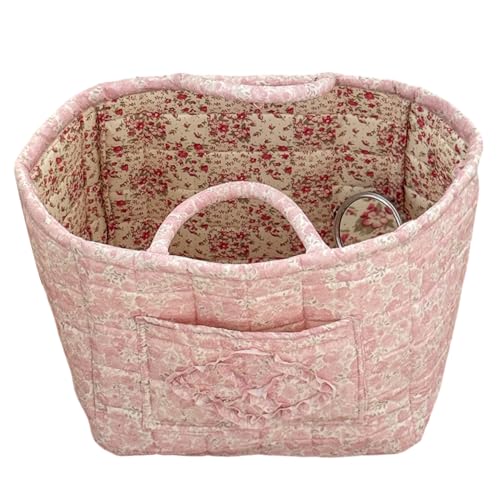 Floral Fabric Storage Basket Car Interior Storage Basket Underwear Sundries Laundry Baskets Supplies Home Organizer Bag (style 2) - color: style 2
