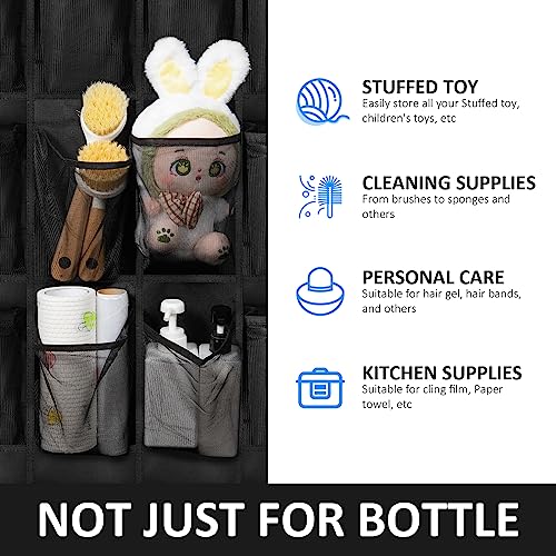 Tumbler Organizer,Water Bottle Organizer 24 Holders Over The Door Water Bottle Storage Rack Stanley Cup Organizer Various Sizes Cup Organizer For Kitchen Cabinet Pantry Closet Bedroom Bathroom