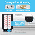 TotalMount Hole-Free Remote Control Holder – Eliminates Need to Drill Holes in Your Wall (Black, Quantity 1) - color: Black