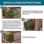 Velvet Quilted Armrest Covers - Water-Resistant Sofa Arm Protectors Set of 2 with Side Pocket Organizer, Non-Slip Furniture Covers for Chairs & Couches (Loden) - color: Loden