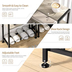 Narrow Side Table for Small Space, 2-Tier Small End Table with Shelf Holder, Slim Nightstand, Skinny Snack Couch Table in Living Room, Bedroom, Study, Kitchen and Balcony (Greige) - color: Greige