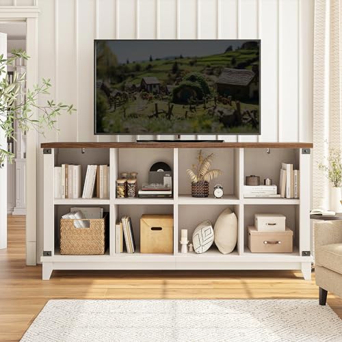 EnHomee 8 Cube Storage Organizer, Cube Organizer with Storage, Book Shelf for Home and Office, White, Wood - color: White, size: 8 cube