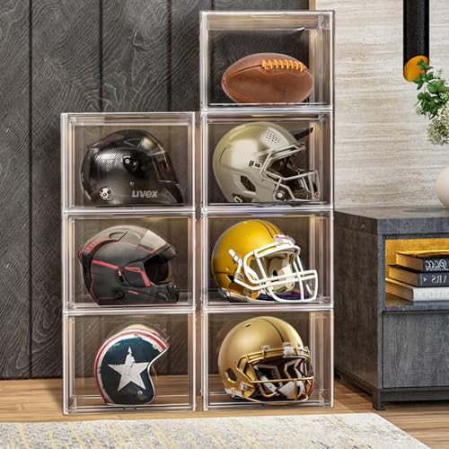 XXX-Large Extra Large Acrylic Display Case 17''x13''x13'' Transparent Shoe Display Case Sneaker Bag Organizer Clear Stackable Boot & Shoe Boxes Large Showcase for Helmet, Handbag, Figures Collectibles - color: Clear, size: XXX-Large