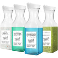 Laundry Detergent Dispenser Bottle 53oz with Label,4 Pack Liquid Laundry Dispenser,Plastic Detergent Dispenser for Laundry Room Organization and Storage,White Lid - color: White Lid