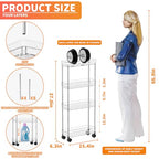 Yieach Clear 4 Tier Slim Rolling Storage Cart with Wheels,6.3″W Thin Shelf,Bathroom Storage Cabinet,Skinny Laundry Cart,Narrow Laundry Room Cart Between Washer and Dryer,Skinny Shelves for Small Space - style: 4 Tier