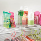 iDesign Pantry Storage Bin with Handles for Kitchen Cabinets or Fridge - Set of 2 - Clear - Made in USA - style: Pack of 2