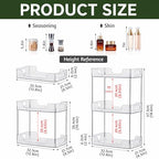 3 Tier Bathroom Counter Organizer, Bathroom Counter Shelf, Vanity Organizer Countertop, Skin Care Organizer, Makeup Perfume Organizer for Bathroom Tray, Cosmetic, Dresser, Kitchen - size: 3 pack