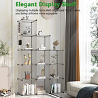 C&AHOME Cube Storage Organizer, 12-Cube Shelves Units, Closet Cabinet, DIY Plastic Modular Book Shelf, Ideal for Bedroom, Living Room, Office, 36.6" L x 12.4" W x 48.4" H Grey UPCS12G - color: Grey
