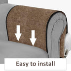 Joywell Sofa Armrest Organizer Couch Armchair Caddy Remote Control Holder for Recliner Non Slip TV Remote Caddy with 6 Pocket Storage for Magazine, Tablet, Phone, iPad, Brown