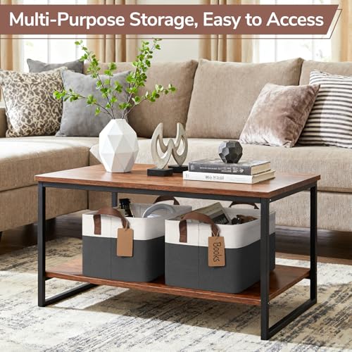 CHICVITA 4 Pack Storage Baskets for Shelves, Closet Organizers and Storage Bins with Handles, Fabric Toy Bins for Nursery Living Room, 14.8" x 10.3" x 8.3", Gray & White - color: Gray & White, size: 20L (14.8"L x 10.3"W x 8.3"H)